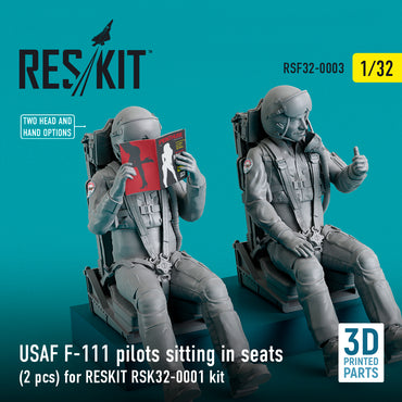 ResKit RSF32-0003 1:32 USAF General-Dynamics F-111 pilots sitting in seats