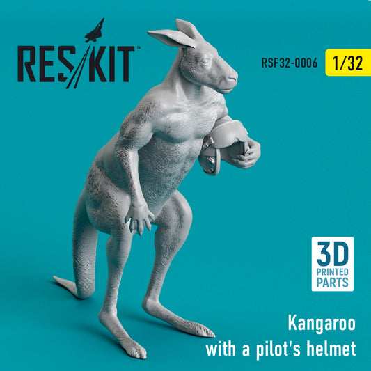 ResKit RSF32-0006 1:32 Kangaroo with a pilot's helmet 3D-Printed
