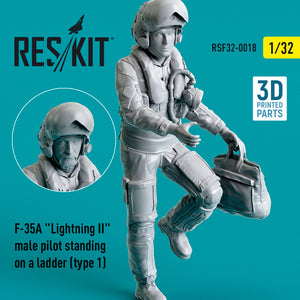 ResKit RSF32-0018 1:32 F-35A Male Pilot on Ladder