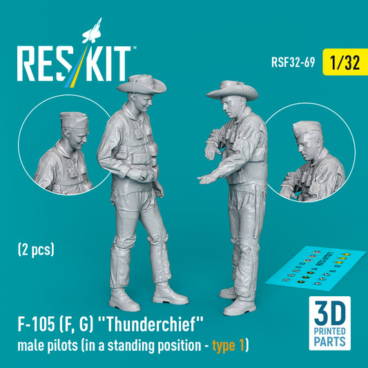ResKit RSF32-0069 1:32 Republic F-105F/F-105G Thunderchief male pilots