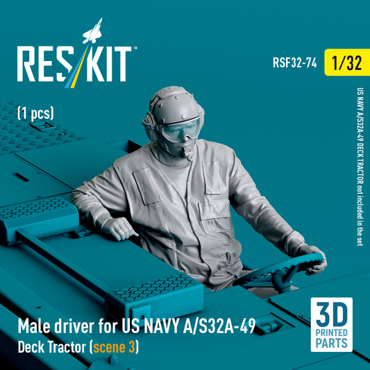 ResKit RSF32-0074 1:32 Male driver for US NAVY A/S32A-49 Deck Tractor