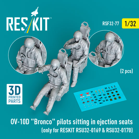 ResKit RSF32-0077 1:32 OV-10D Bronco Pilots in Ejection Seats