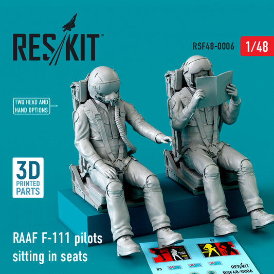 ResKit RSF48-0006 1:48 RAAF General-Dynamics F-111 pilots sitting in seats
