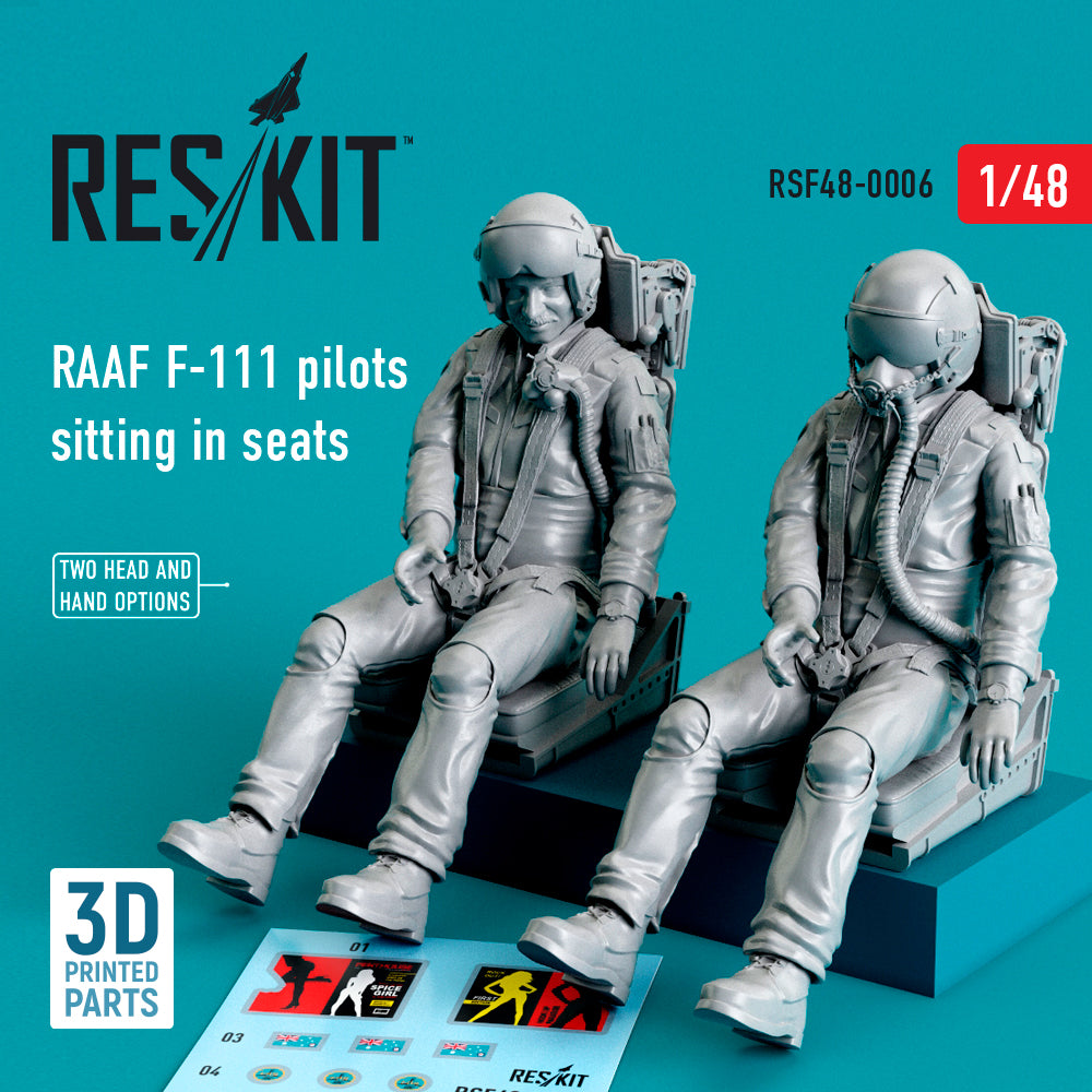 ResKit RSF48-0006 1:48 RAAF General-Dynamics F-111 pilots sitting in seats