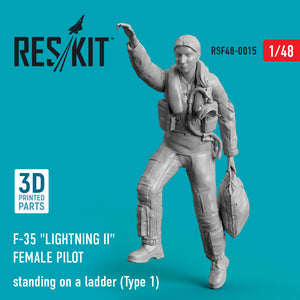 ResKit RSF48-0015 1:48 F-35A/B Female Pilot on Ladder