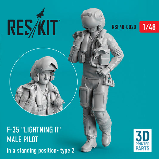 ResKit RSF48-0020 1:48 Lockheed-Martin F-35A/F-35B Lightning male pilot