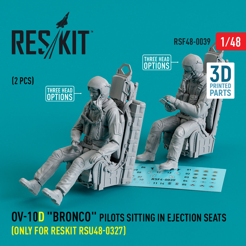 ResKit RSF48-0039 1:48 OV-10D Bronco Pilots in Ejection Seats