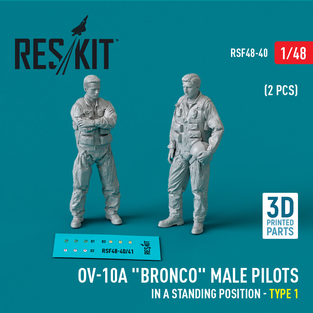ResKit RSF48-0040 1:48 North-American/Rockwell OV-10A Bronco male pilots