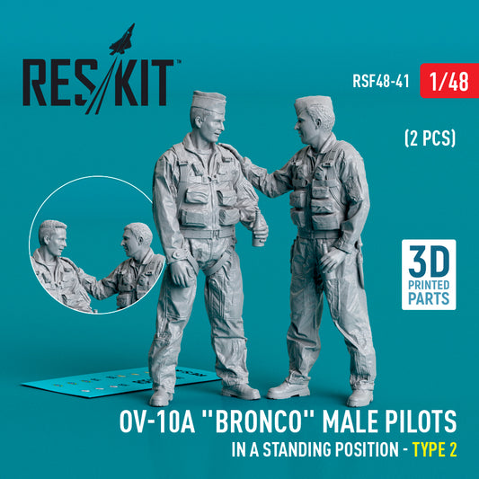 ResKit RSF48-0041 1:48 North-American/Rockwell OV-10A Bronco male pilots