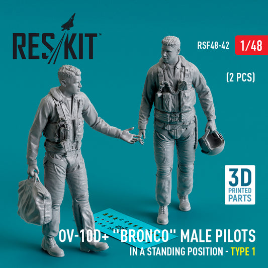 ResKit RSF48-0042 1:48 North-American/Rockwell OV-10D+ Bronco male pilots