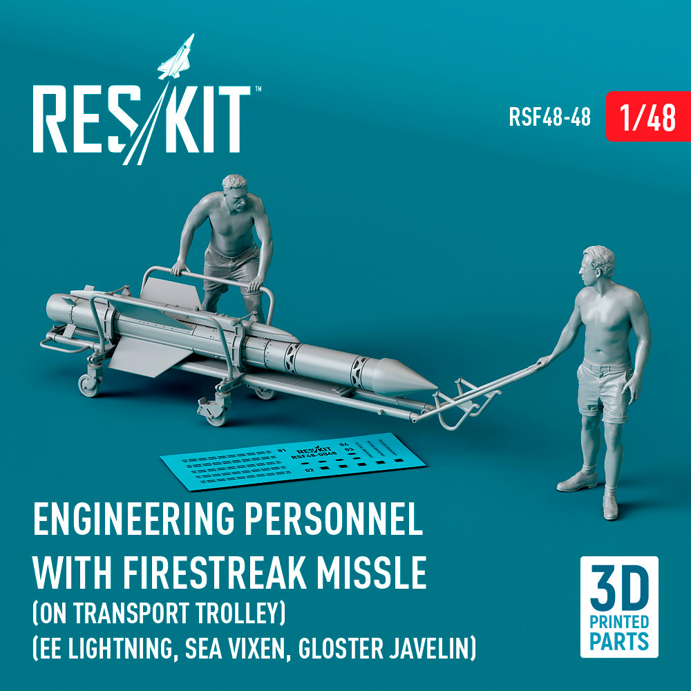 ResKit RSF48-0048 1:48 Engineering Personnel with Firestreak missle