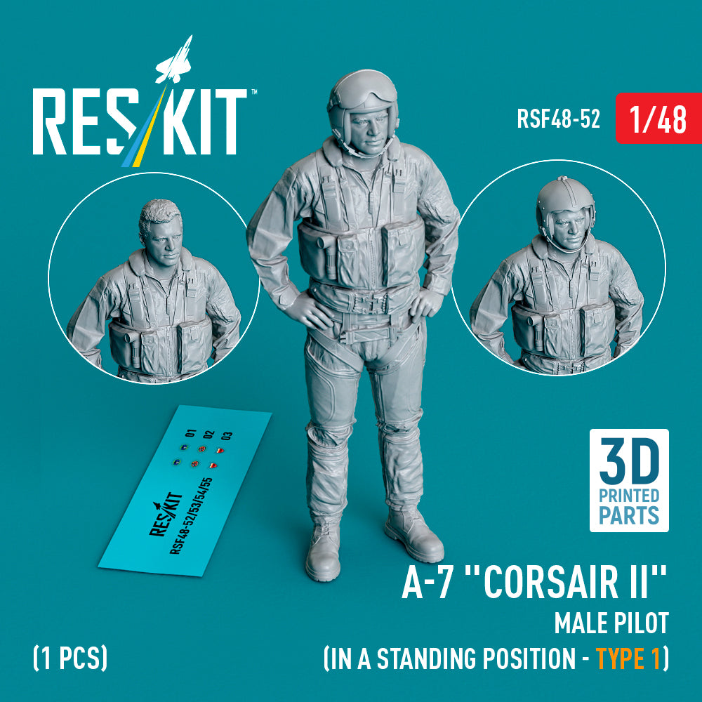 ResKit RSF48-0052 1:48 LTV A-7B/A-7D/A-7E Corsair II male pilot