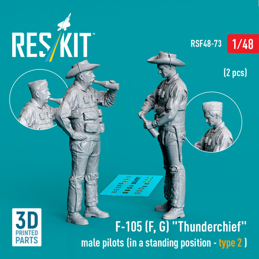ResKit RSF48-0073 1:48 Republic F-105F/F-105G Thunderchief male pilots