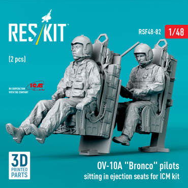 ResKit RSF48-0082 1:48 OV-10A Bronco Pilots in Ejection Seats