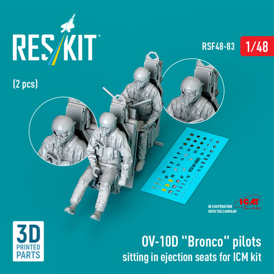 ResKit RSF48-0083 1:48 OV-10D Bronco Pilots in Ejection Seats