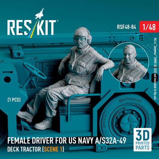 ResKit RSF48-0084 1:48 Female driver for US NAVY A/S32A-49 Deck Tractor