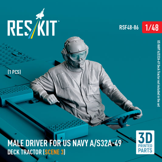 ResKit RSF48-0086 1:48 Male driver for US NAVY A/S32A-49 Deck Tractor