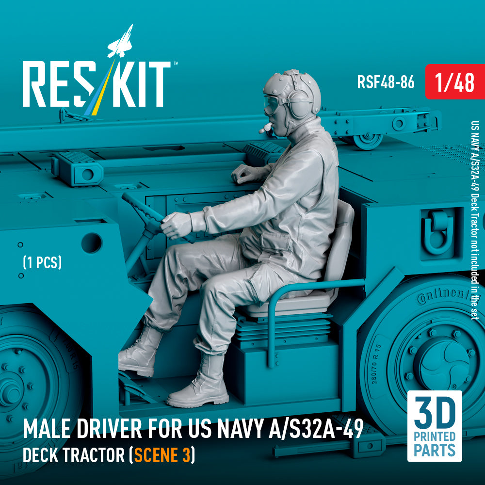 ResKit RSF48-0086 1:48 Male driver for US NAVY A/S32A-49 Deck Tractor