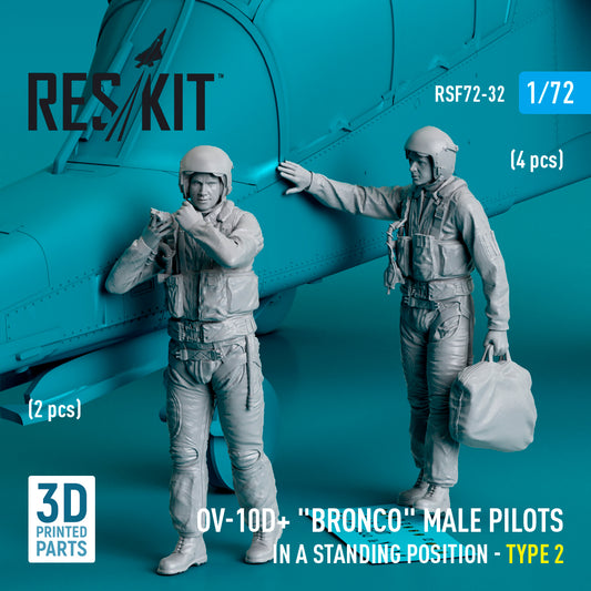 ResKit RSF72-0032 1:72 North-American/Rockwell OV-10D+ Bronco male pilots