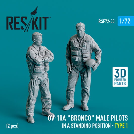 ResKit RSF72-0033 1:72 North-American/Rockwell OV-10A Bronco male pilots