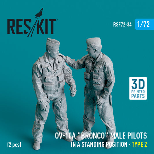 ResKit RSF72-0034 1:72 North-American/Rockwell OV-10A Bronco male pilots