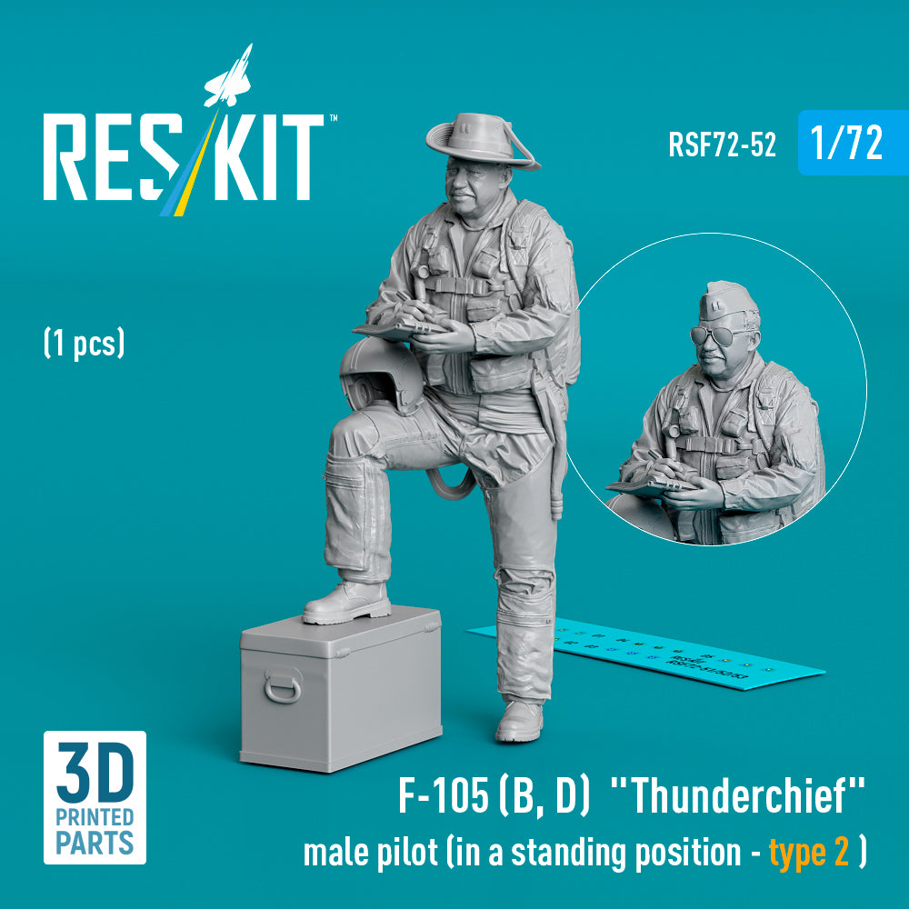 ResKit RSF72-0052 1:72 Republic F-105D/F-105F/F-105G Thunderchief male pilot