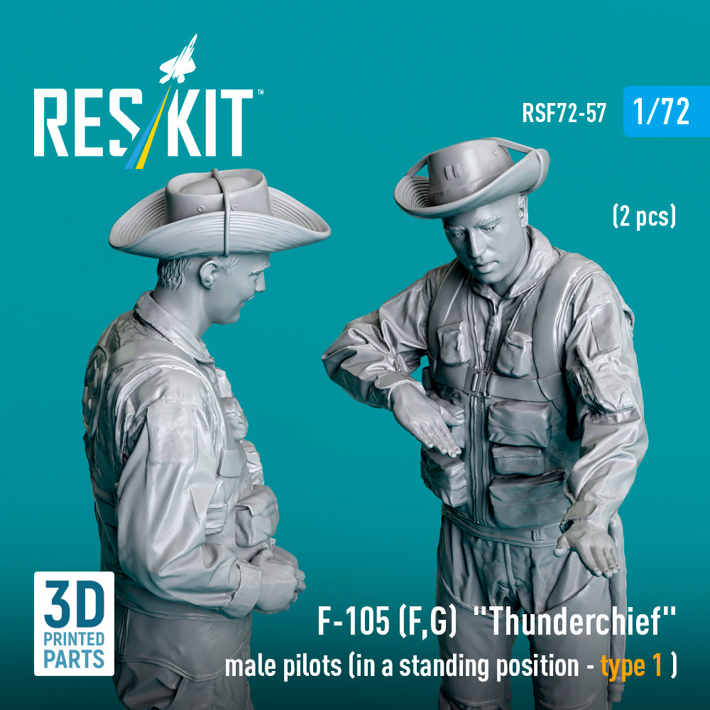 ResKit RSF72-0057 1:72 Republic F-105F/F-105G Thunderchief male pilots