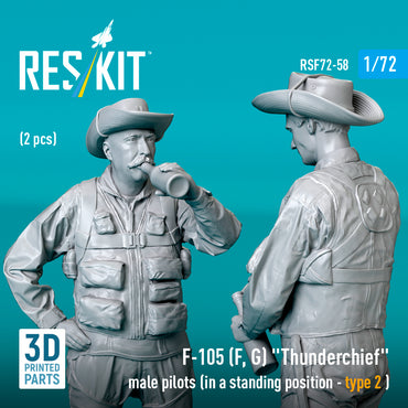 ResKit RSF72-0058 1:72 Republic F-105F/F-105G Thunderchief male pilots