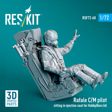 ResKit RSF72-0060 1:72 Dassault Rafale C/M pilot sitting in ejection seat