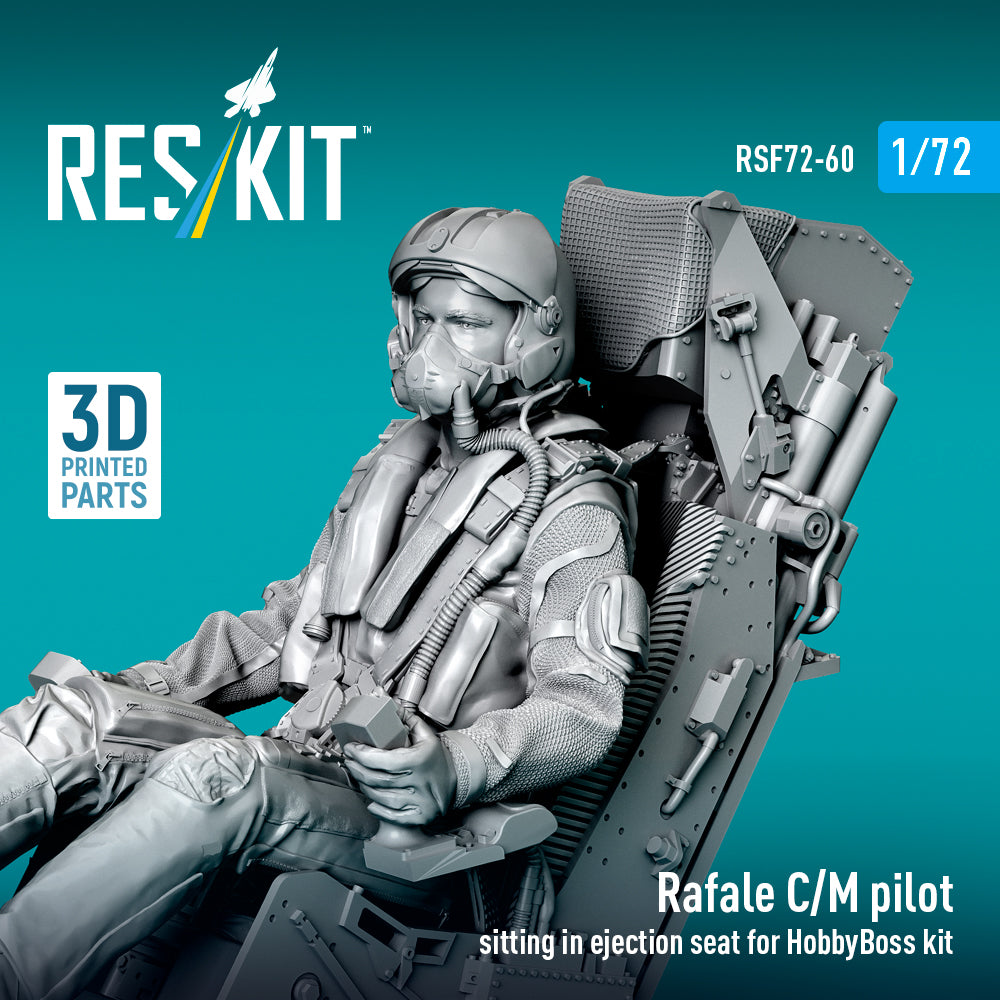 ResKit RSF72-0060 1:72 Dassault Rafale C/M pilot sitting in ejection seat