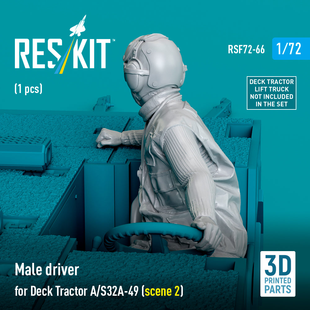 ResKit RSF72-0066 1:72 Male driver for Deck Tractor A/S32A-49