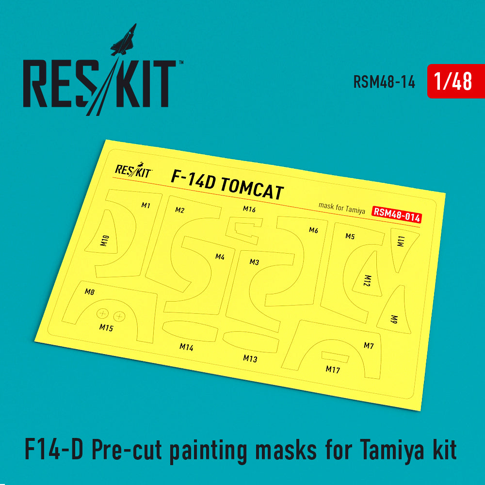 ResKit RSM48-0014 1:48 Grumman F-14D Tomcat Pre-cut painting masks