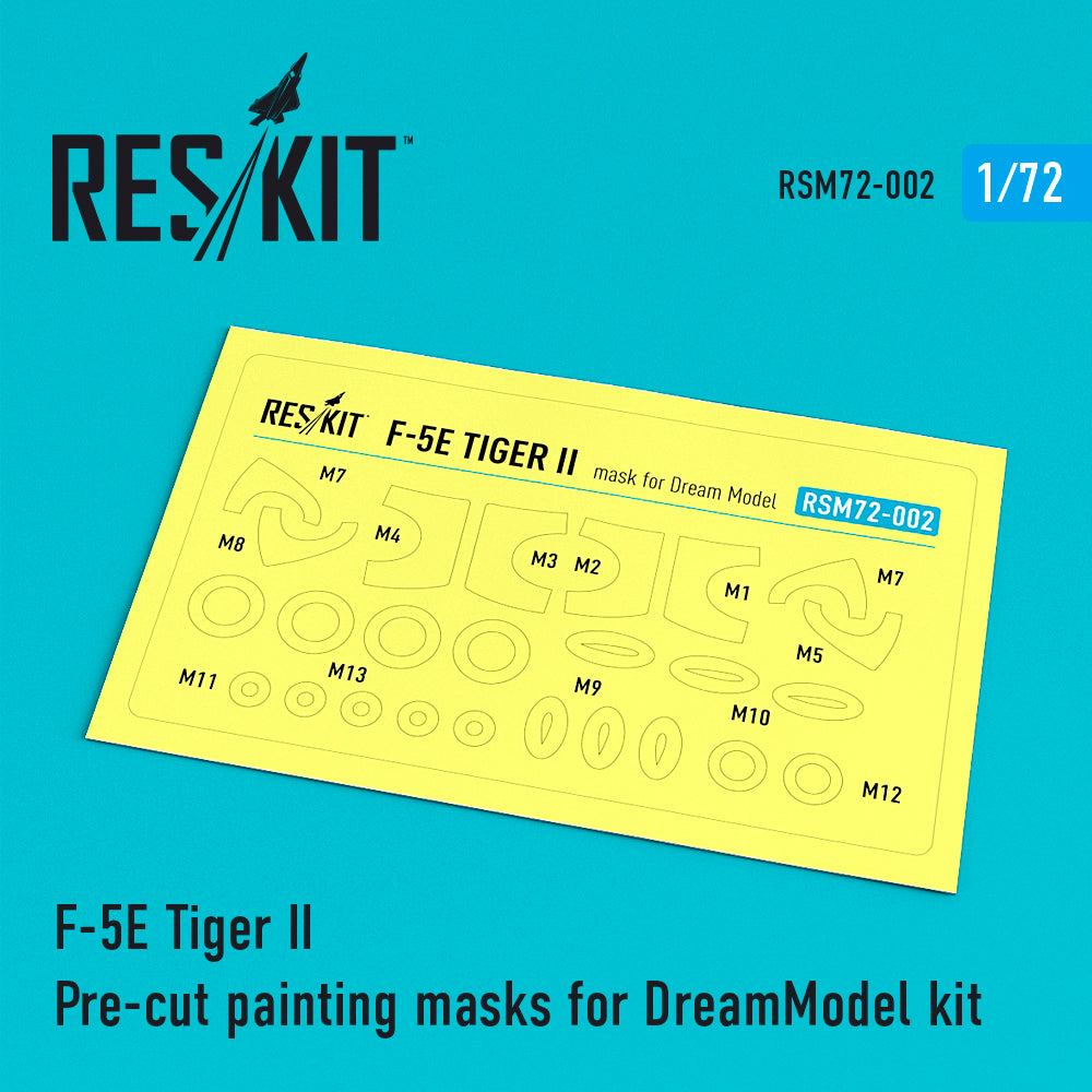 ResKit RSM72-0002 1:72 F-5E Tiger II Canopy & Wheels Masks