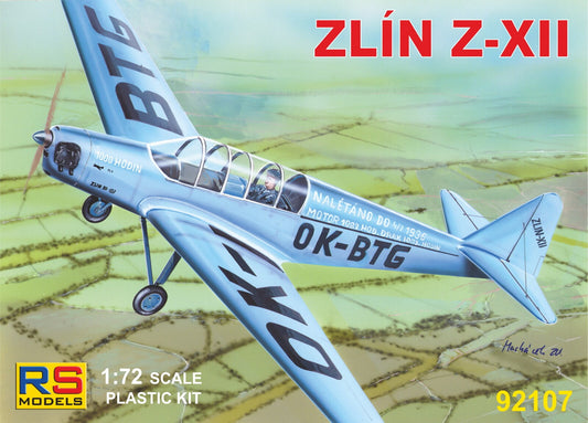 RS Models RSMI92107 1:72 Zlin Z-XII Civil & Luftwaffe