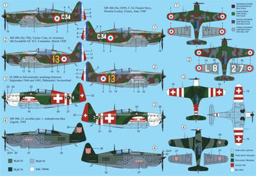 RS Models RSMI92119 1:72 Morane-Saulnier MS.406C1 French Navy