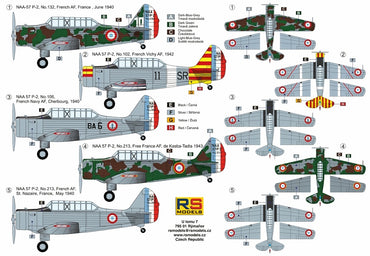 RS Models RSMI92227 1:72 North-American NAA-57 P-2 WWII French Trainer