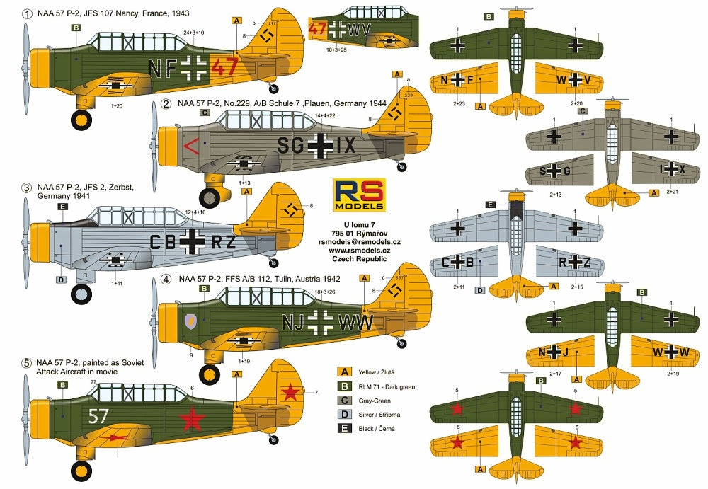 RS Models RSMI92228 1:72 North-American NAA-57 P-2 Luftwaffe
