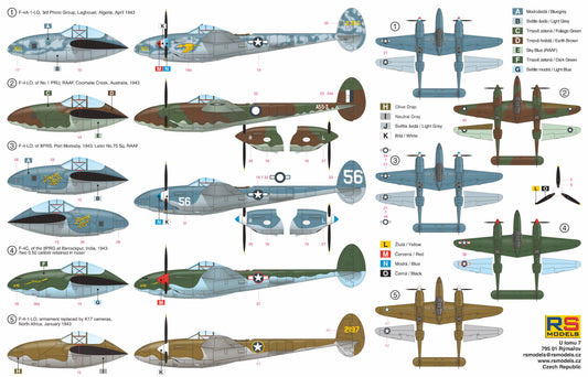 RS Models RSMI92254 1:72 Lockheed F-4/F-4A Lightning