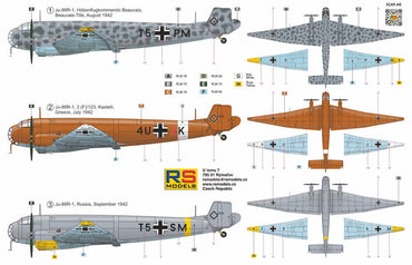 RS Models RSMI92277 1:72 Junkers Ju-86R 3 decal v