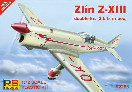 RS Models RSMI92283 1:72 Zlin Z-XIII include TWO kits