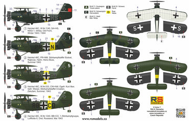 RS Models RSMI92284 1:72 Heinkel He-46C German reconnaissance Decals 4