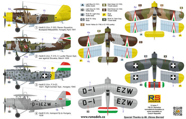 RS Models RSMI92285 1:72 Heinkel He-46 E-2Un Recon