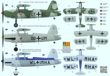 RS Models RSMI92295 1:72 Arado Ar-76 Light Fighter
