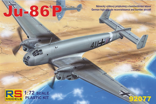 RS Models RSMI92077 1:72 Junkers Ju-86P with pressurised forward fuselage
