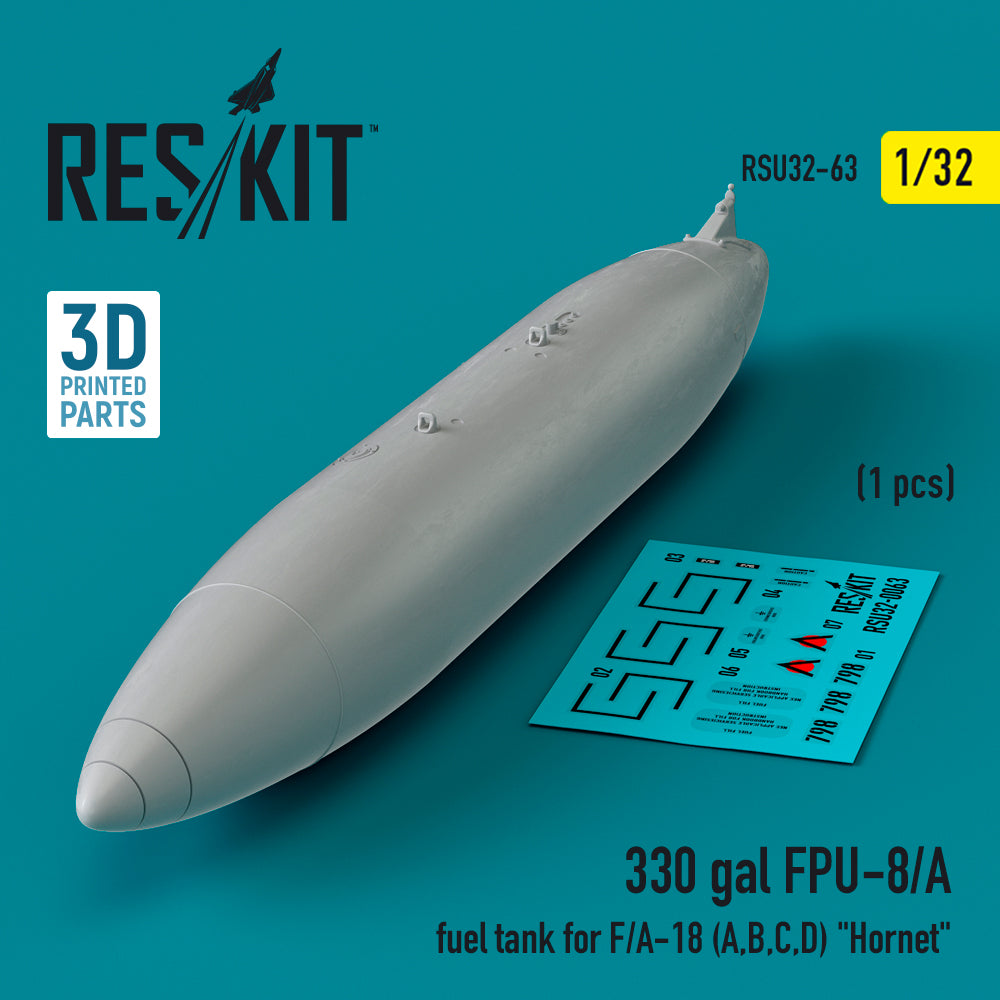ResKit RSU32-0063 1:32 F/A-18A/B/C/D Hornet 330gal Fuel Tank