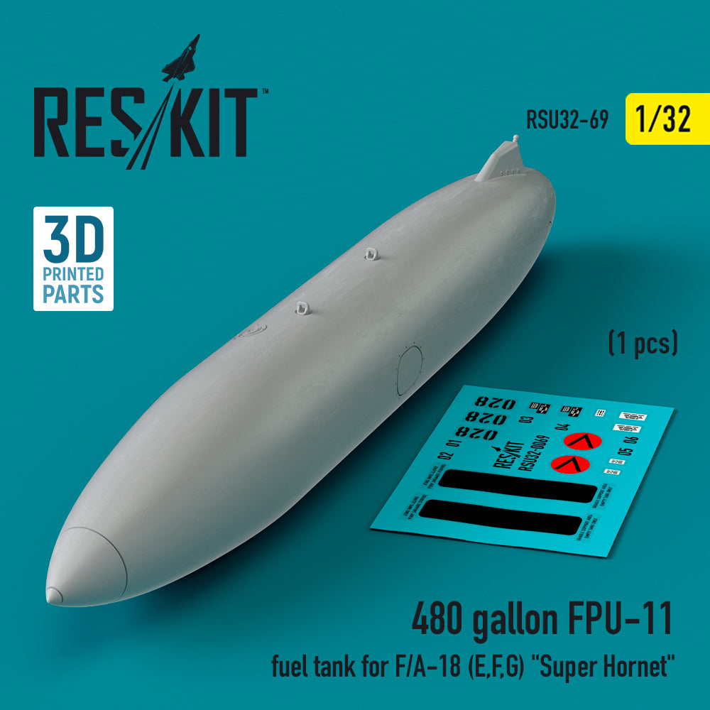 ResKit RSU32-0069 1:32 F/A-18E/F/G Super Hornet 480gal Tank