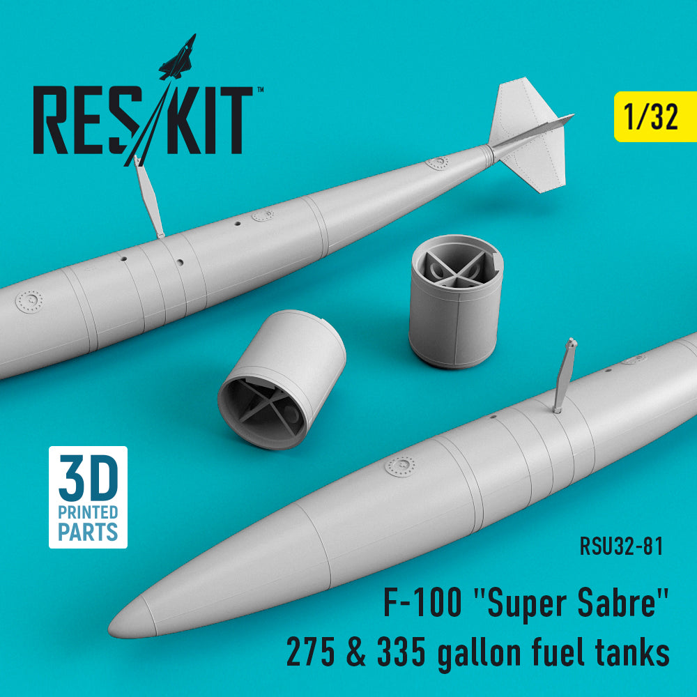 ResKit RSU32-0081 1:32 F-100D Super Sabre 275/335gal Tanks