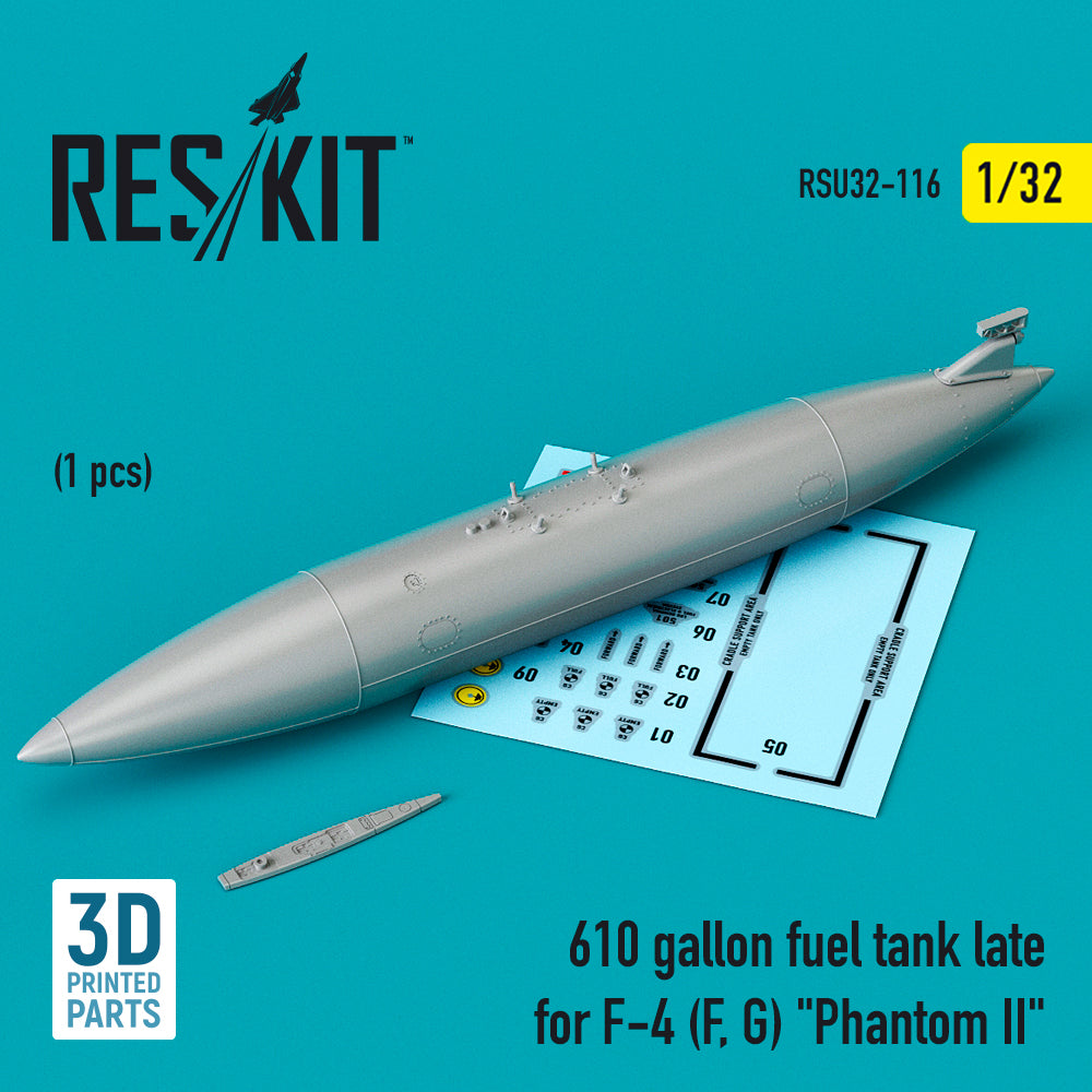 ResKit RSU32-0116 1:32 F-4F/G Phantom 610gal Fuel Tank Late