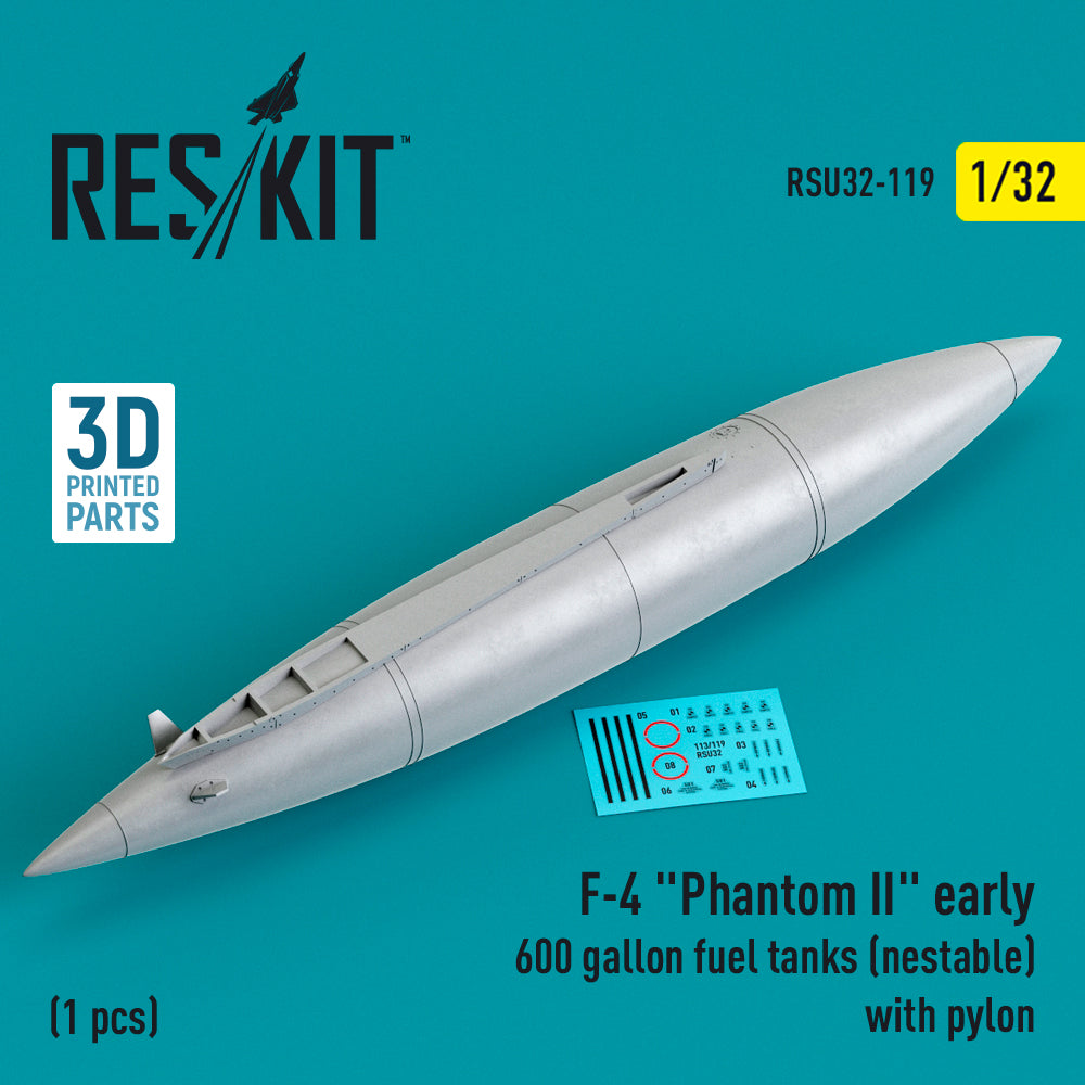 ResKit RSU32-0119 1:32 McDonnell F-4 Phantom II early 600 gallon fuel tanks