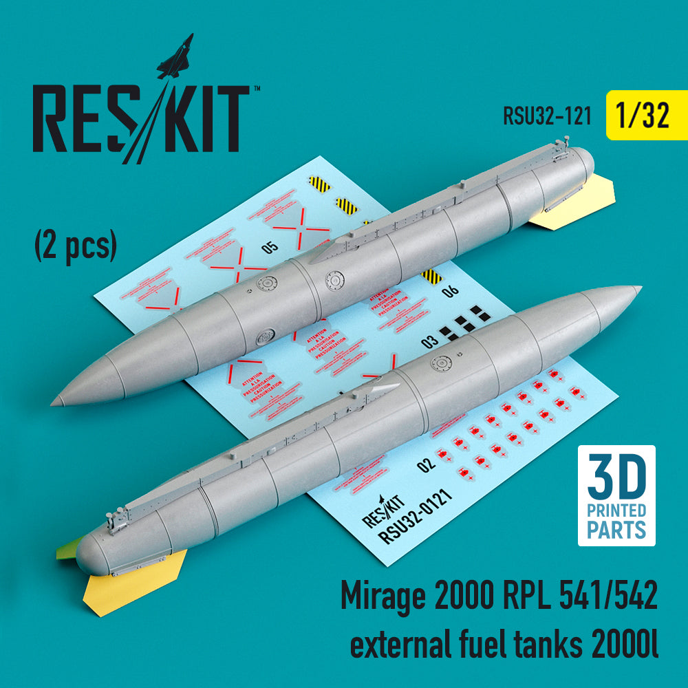ResKit RSU32-0121 1:32 Mirage 2000 RPL 541/542 external fuel tanks 2000lt